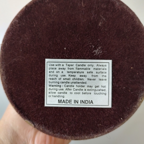 Boho Candle Stick Holder Tapers Jeweled - Picture 5 of 5